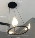Modern gold magpie bird ceiling chandelier for living room