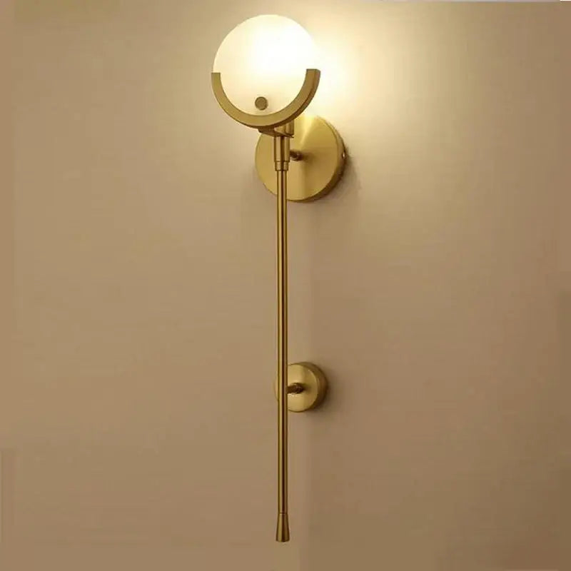 Modern gold marble wall lights for bedroom and living room decor