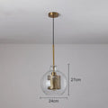 Modern gold mesh glass pendant light kitchen fixture