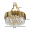Modern gold metal crystal chandelier dining room pendant light