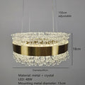 Modern gold metal led chandelier crystal dining room light