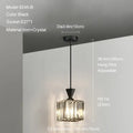 Modern gold mini crystal pendant light – bedroom chandelier