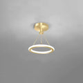 Modern gold plated chandelier with black arms for living room