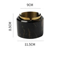 Modern gold plated marble texture ashtray living room smoking tray