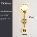 Modern gold plated three disc led wall lamp for bedroom