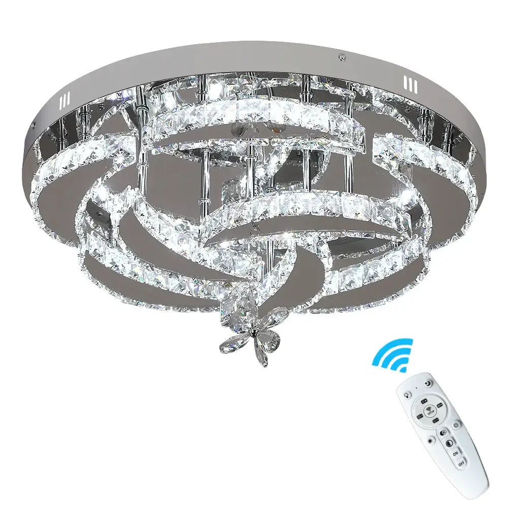 Modern gold ring crystal drop chandelier dining room bee pendant