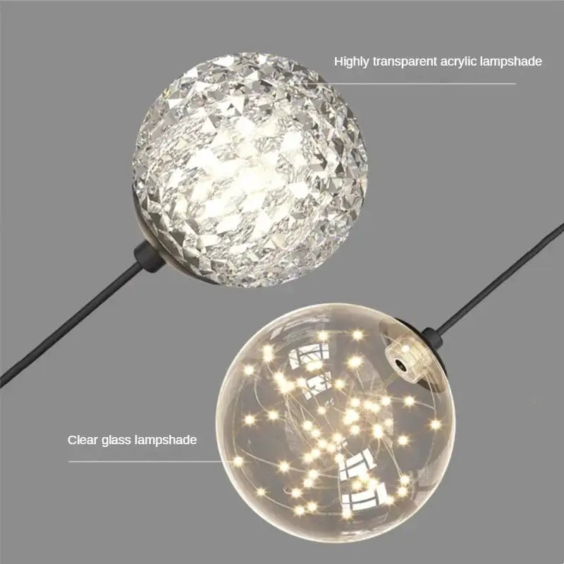 Modern gold ring led pendant light with crystal for living room