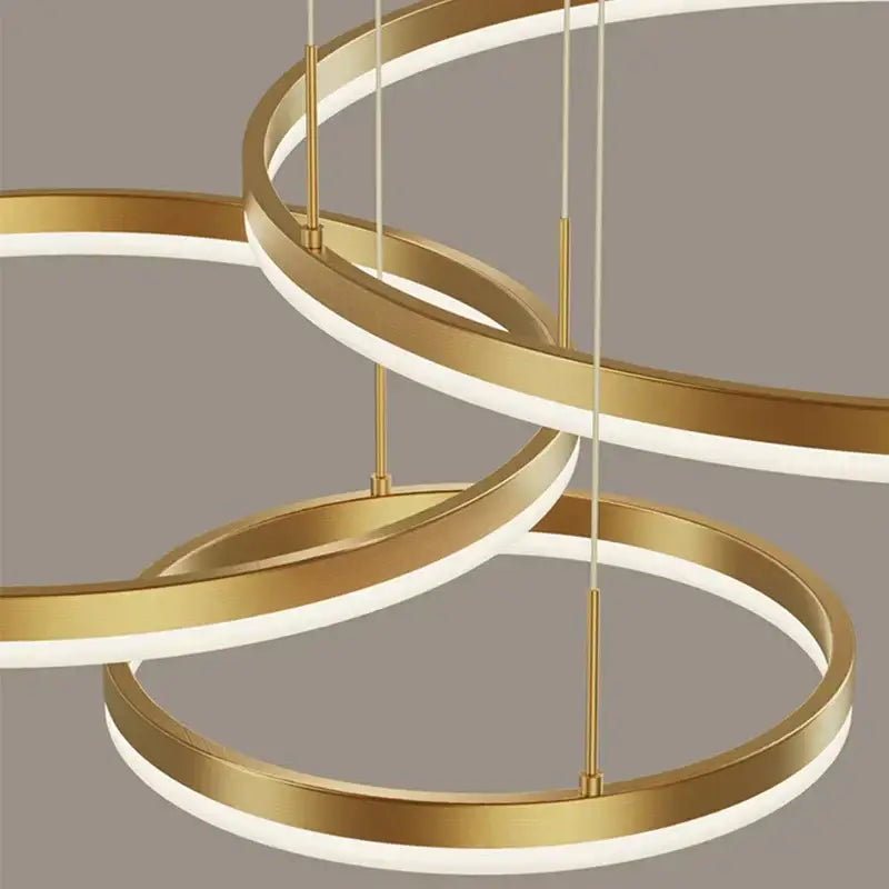Modern gold ring pendant ceiling lamp for dining room