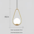 Modern gold ring pendant light with frosted glass for living room