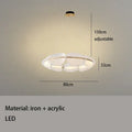 Modern gold ring white acrylic petal pendant light dining room