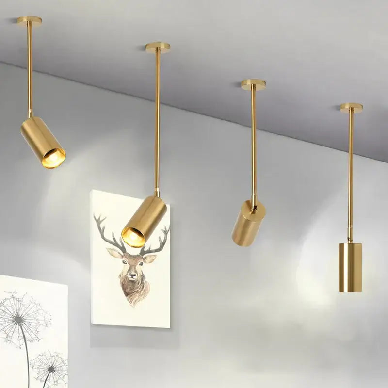 Modern gold rotating led spotlights dining room pendant light