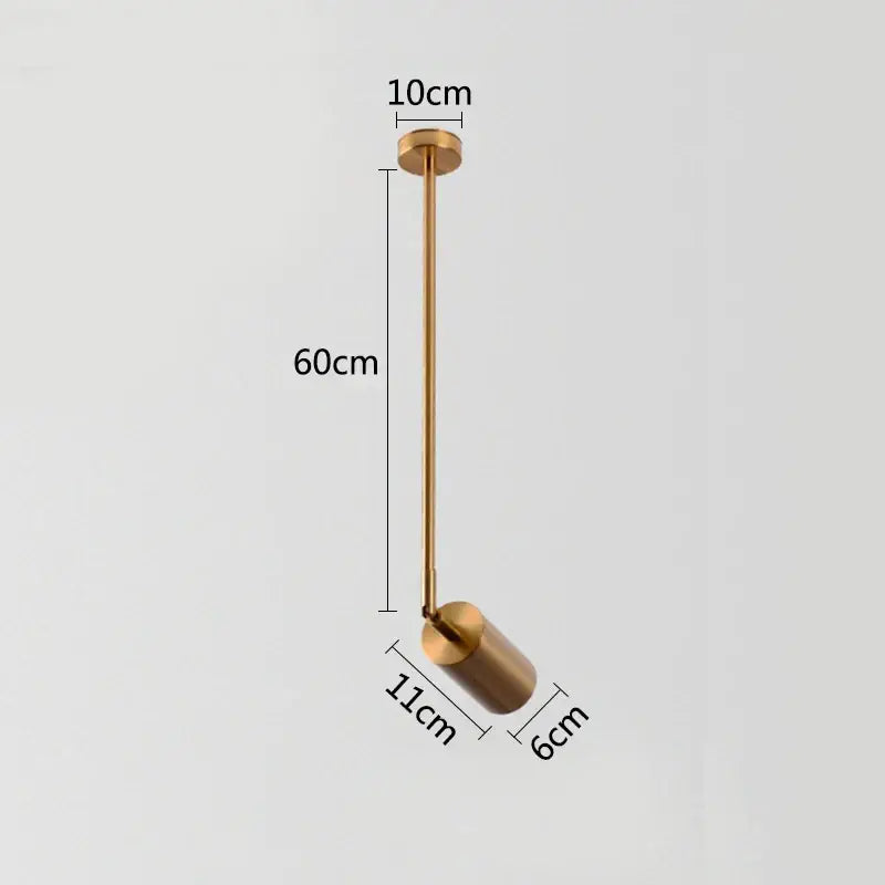 Modern gold rotating led spotlights dining room pendant light