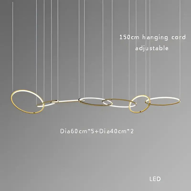Modern gold round ceiling chandelier dining room pendant light