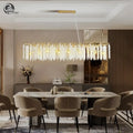 Modern gold round crystal branches chandelier dining room light