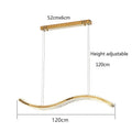 Modern gold s-shaped decorbites crystal led pendant dining room light