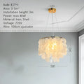 Modern gold shell chandelier living room layered pendant light