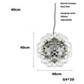 Modern gold & silver clear glass bubble chandelier dining room light