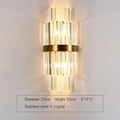 Modern gold & silver crystal wall lamp bedroom sconce