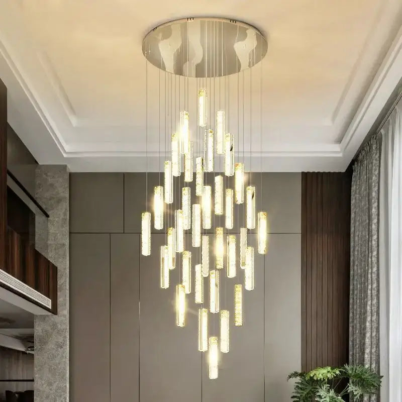 Modern gold & silver decorbites crystal chandelier dining room light