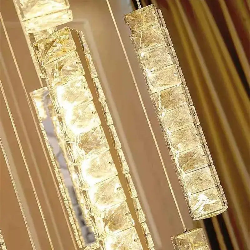 Modern gold & silver decorbites crystal chandelier dining room light