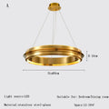 Modern gold & silver ring chandelier living room pendant light