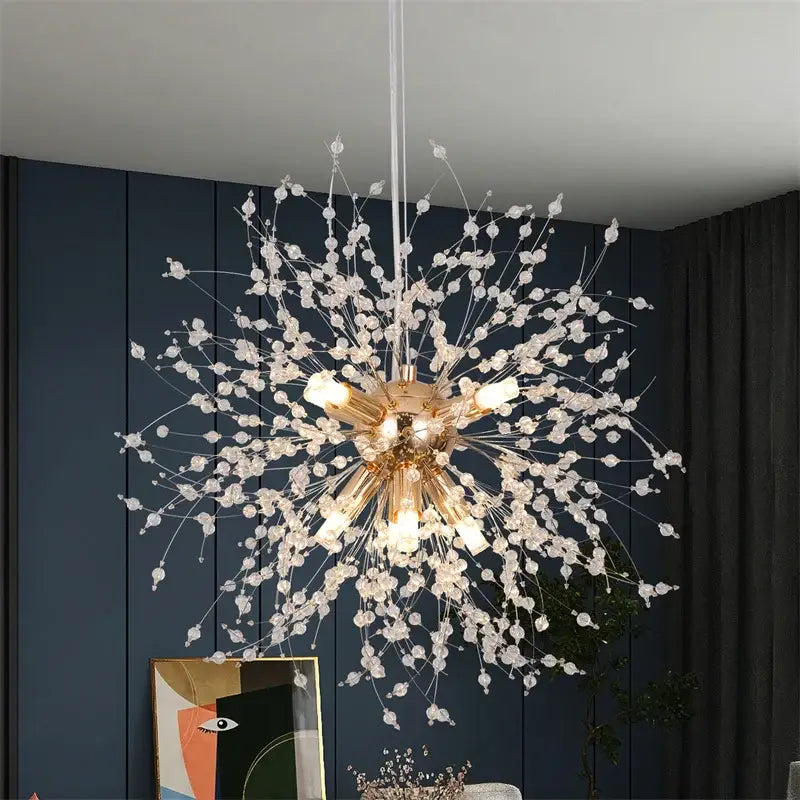 Modern gold & silver sputnik pendant light living room chandelier