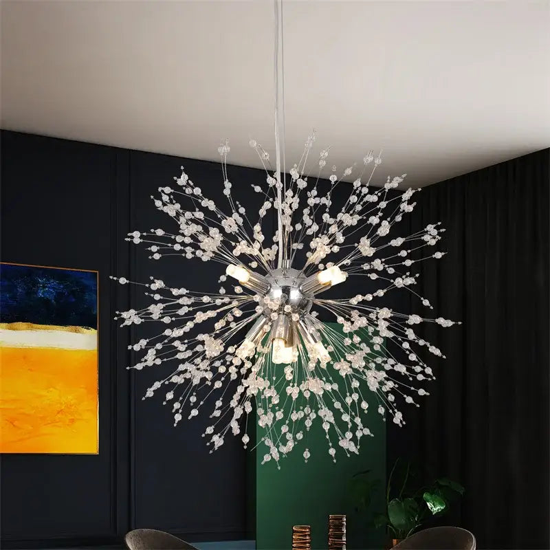 Modern gold & silver sputnik pendant light living room chandelier