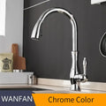 Modern gold single handle pull out kitchen faucet swivel mixer tap