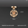 Modern gold spherical crystal pendant chandelier for bedroom