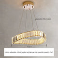 Modern gold spiral crystal led pendant chandelier for foyer