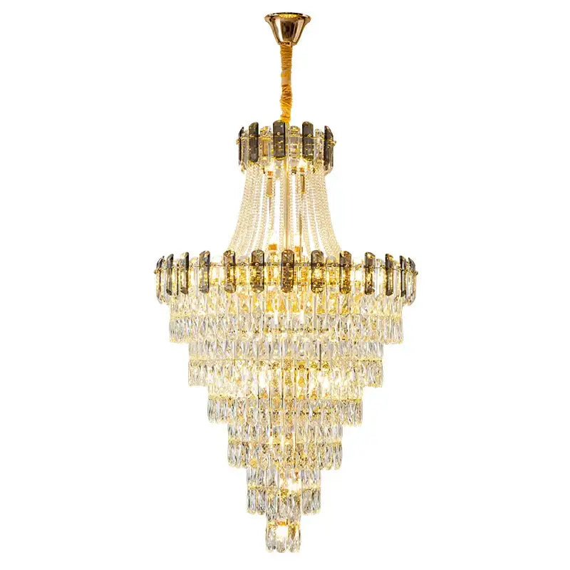 Modern gold spiral decorbites crystal chandelier staircase pendant light