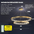 Modern gold spiral decorbites crystal led chandelier dining room light