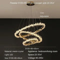 Modern gold swirling crystal pendant chandelier dining room light