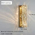 Modern gold textured glass wall sconce lamps for bedroom decor