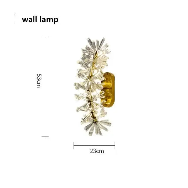 Modern gold three tier crystal led chandelier – dining room light
