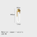 Modern gold u-shaped led wall lights – bedroom 3-color dimming sconce