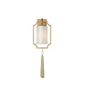 Modern gold wall lights with tassel shade for living room