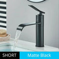 Modern gold waterfall basin faucet bathroom mixer tap