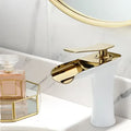 Modern gold waterfall basin faucet – bathroom single lever tap