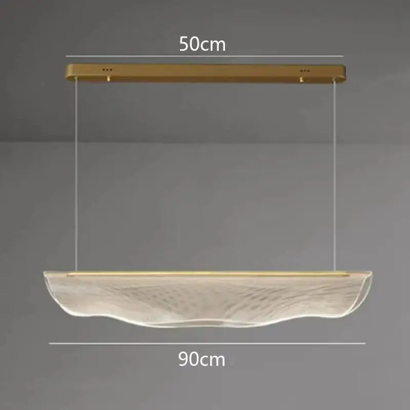Modern gold wave mesh pendant light dining room lighting