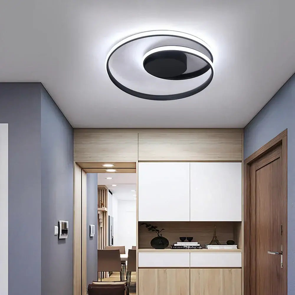 Modern gold & white dimmable led ceiling lamp living room fixture
