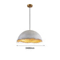 Modern gold & white half nest pendant lamp dining room concrete dome