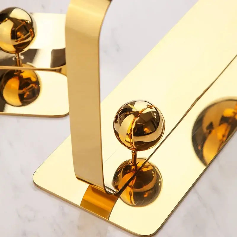 Modern golden ball cube sculpture living room decor ornament