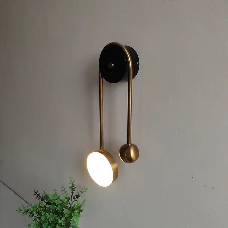 Modern golden ball led wall lamp gold & white bedroom sconce