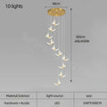 Modern golden butterfly led chandelier living room pendant light