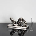 Modern golden chain home decoration figurine living room sculpture