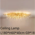 Modern golden chandelier branch crystal lamp for dining room