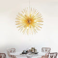 Modern golden dandelion ball chandelier bedroom starburst lamp