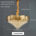 Modern golden decorbites crystal chandelier for living room