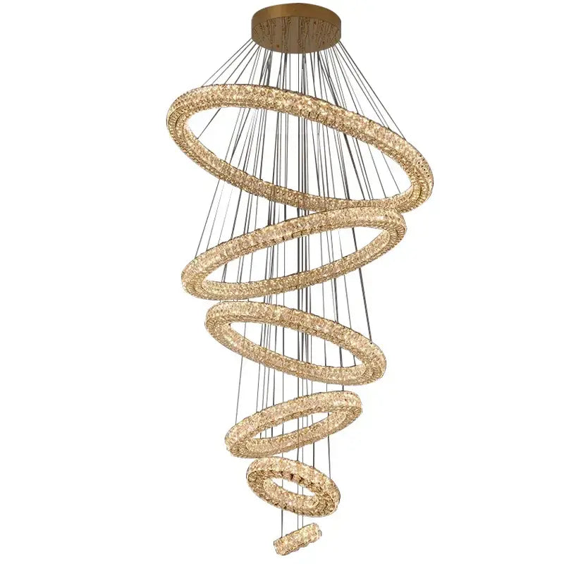 Modern golden decorbites crystal ring chandelier living room light